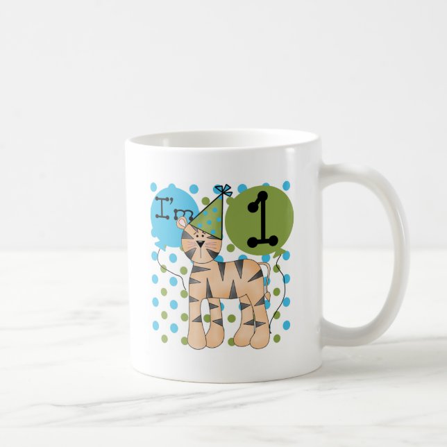 Mug Tigre 1er Anniversaire T-shirts et cadeaux (Droite)