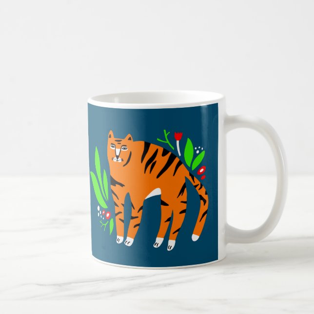 Mug Tigre à flowers (Droite)
