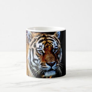 Mug Tigre avec Arrière - plan noir