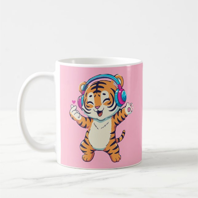 Mug Tigre dansant mignon  (Gauche)