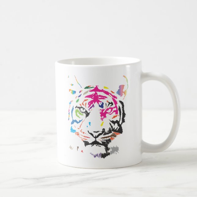 Mug Tigre d'arc-en-ciel (Droite)