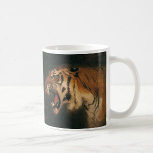 Mug Tigre de Bengale vintage, grand félin rugissant, a