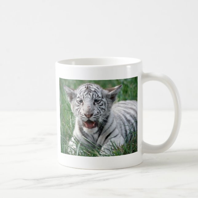 Mug Tigre de blanc de bébé (Droite)