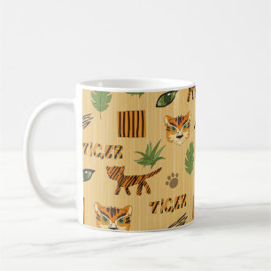 Mug Tigre de dessin animé : Motif des enfants gai.