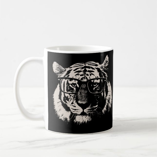 Mug Tigre de hippie avec des verres (Gauche)