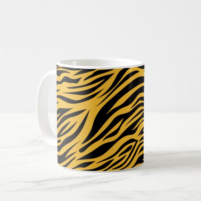 Mug Tigre du Missouri rayures noir et or (Devant gauche)