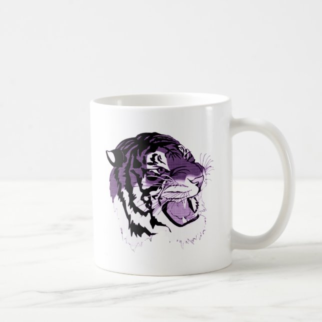 Mug Tigre fait face pourpre (Droite)