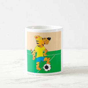 Mug Tigre Jouant au Football
