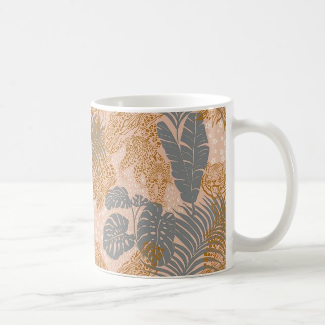 Mug Tigre, panthère rose tropicale (Droite)