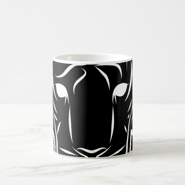 Mug Tigre tribal noir et blanc (Centre)