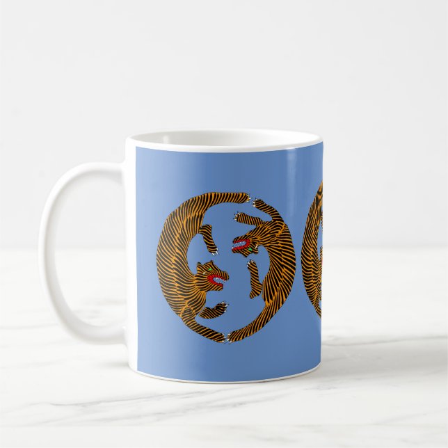 Mug Tigres d'art populaire japonais (Gauche)