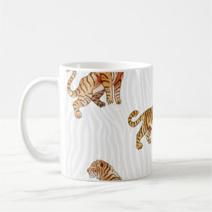 Mug Tigres sauvages : Motif d'animaux d'aquarelle.
