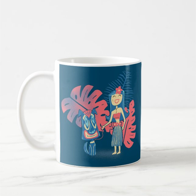 Mug Tiki Animaux tropicaux Island Cute Girl avec Tiki  (Gauche)