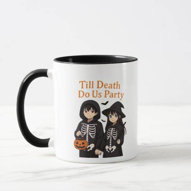 Mug Till Death Do Us Party - Anime Halloween Couple Cl (Gauche)