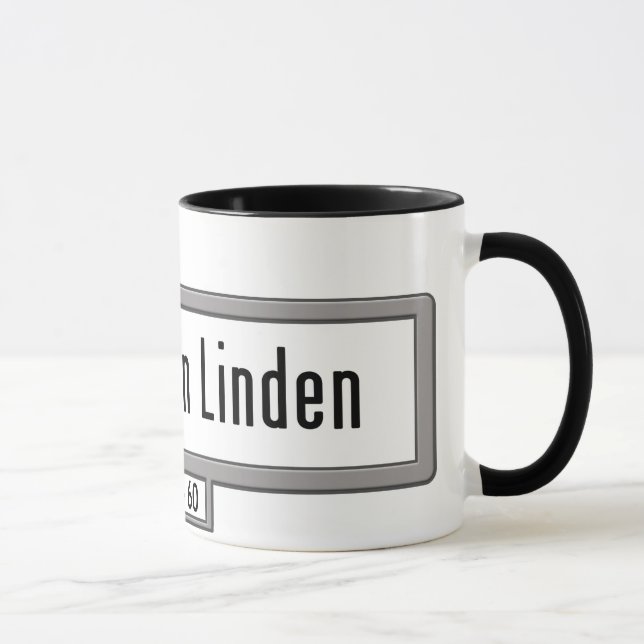 Mug Tilleul de repaire d'Unter, plaque de rue de (Droite)