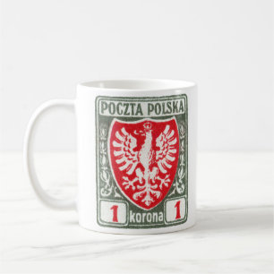 Mug timbre polonais de 1919 1k Eagle