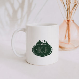 Mug Timbres de la nature à monogramme   Nom personnali