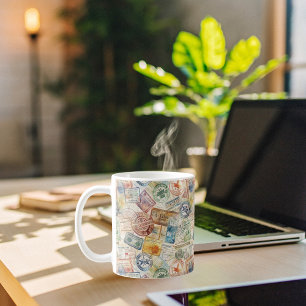 Mug Timbres de passeport vintages