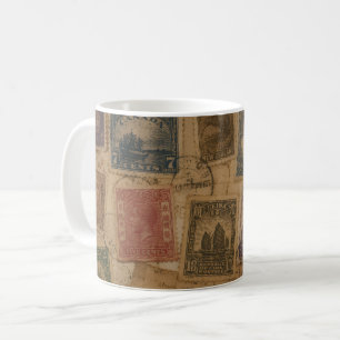 Mug Timbres Postaux Anciens Éphémères Philatéliques