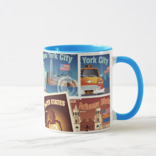Mug Timbres-poste des Etats-Unis
