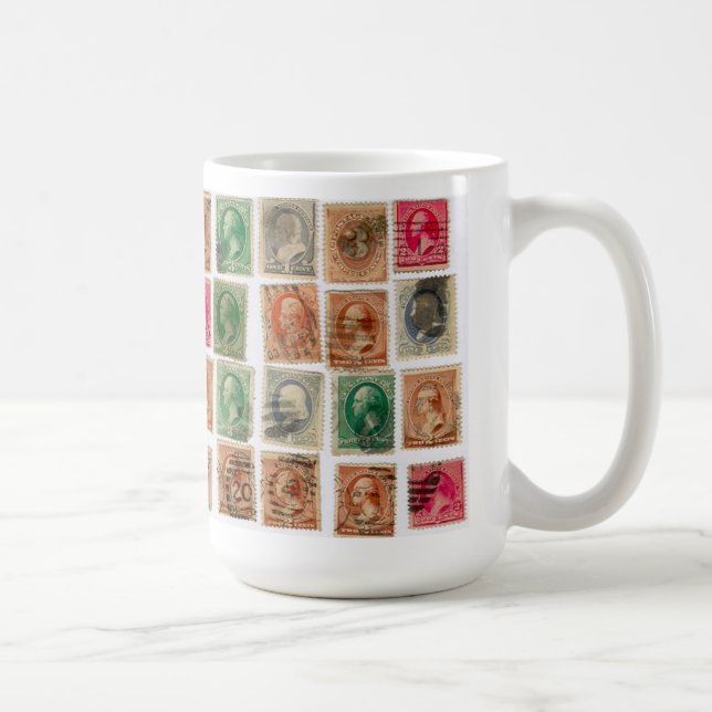 Mug Timbres-poste vintages (Droite)