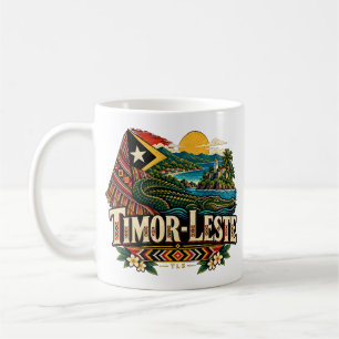 Mug Timor-Leste Monument Historique de Voyage de Style