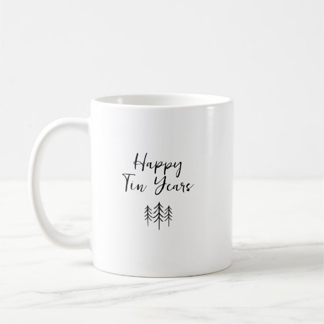 Mug Tin Year Anniversaire, Mug 10 Ans Mari personn (Gauche)