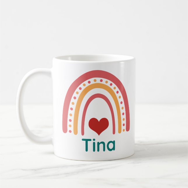 Mug Tina Vintage Boho Arc-en-ciel (Gauche)