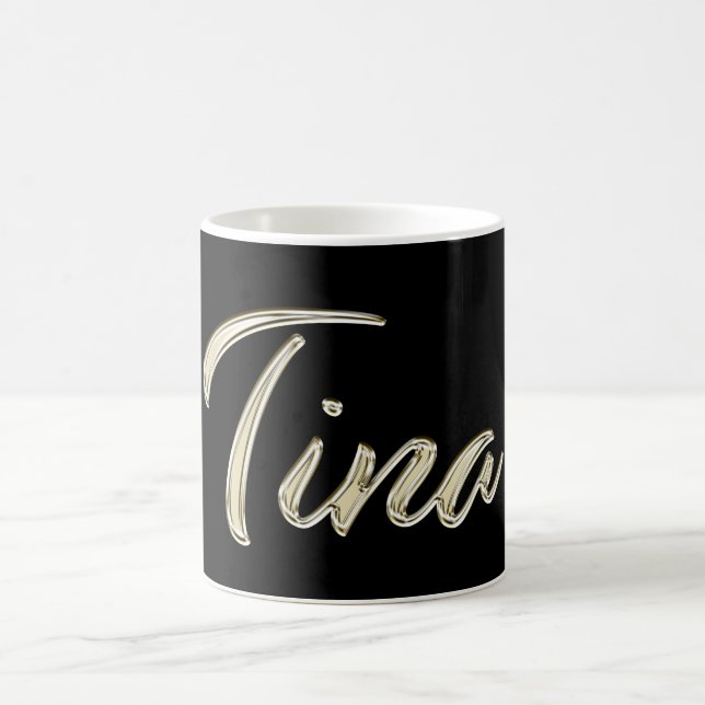 Mug Tina white gold Handwriting (Centre)