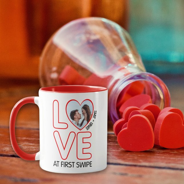 Mug Tinder Couple Love au premier coup d'oeil, Saint V (Créateur téléchargé)