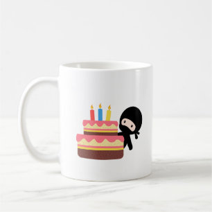 Mug Tiny Ninja Derrière le gâteau d'anniversaire