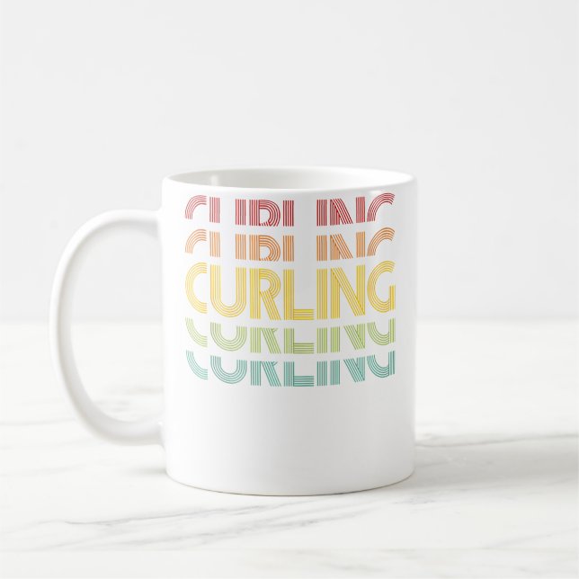 Mug Tir de Bâton de Curling sur Glace (Gauche)