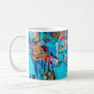 Mug Tiré à la main moderne Multi Coloré mixte art c