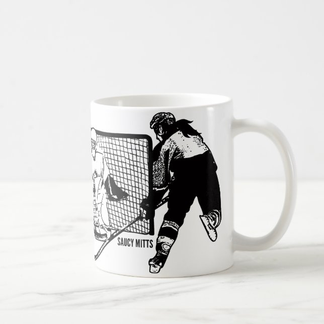 Mug Tiré Sur Le Hockey Net (femelle) (Droite)