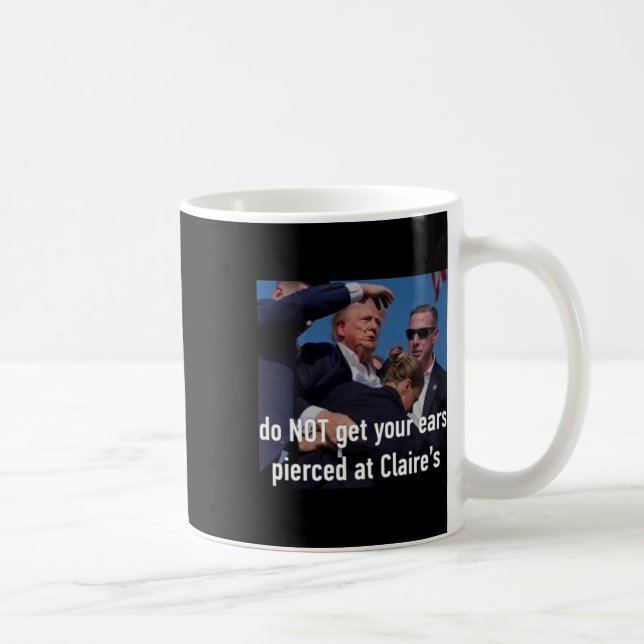 Mug Tirer ne vous fait pas percer les oreilles à Clair (Droite)