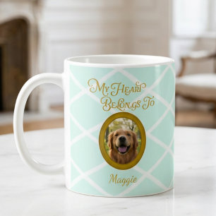 Mug Tireur d'or personnalisé, Mon cœur appartient à