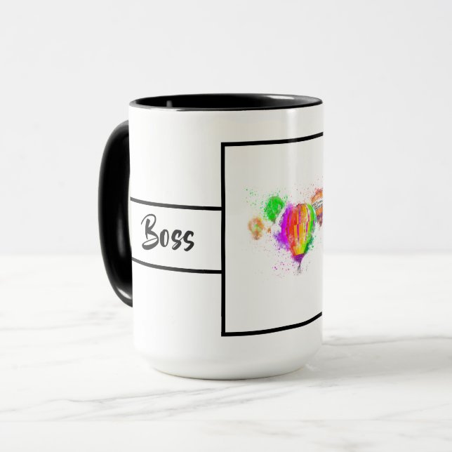 Mug Tireuse de ballons patronne 15oz (Devant gauche)
