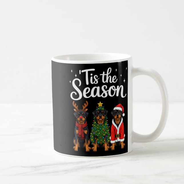 Mug Tis The Season Rottweiler Christmas Santa Rottie D (Droite)