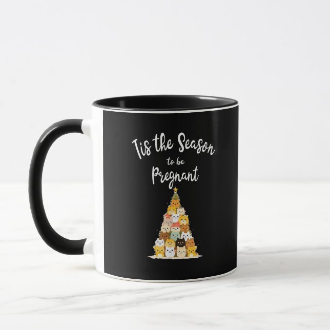 Mug Tis The Season To Pregnant Cute Christmas Tree Men (Gauche)