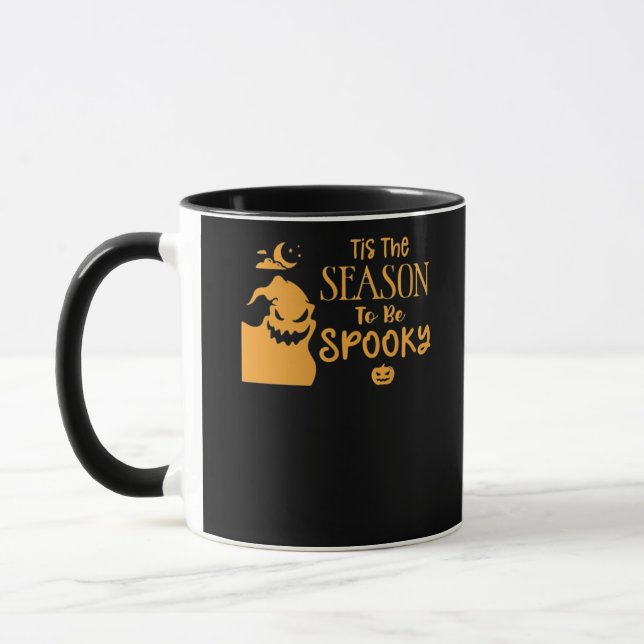 Mug Tis The Season To Spooky Halloween Sarcastic Funny (Gauche)