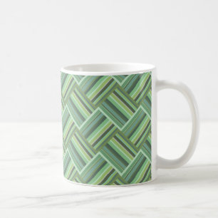 Mug Tissage de bandes vert olive