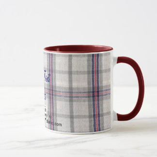 Mug Tissu à carreaux, Votre texte ici