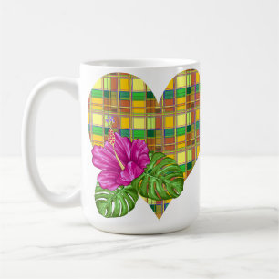Mug Tissu Coloré Madras Caribéen Tartan