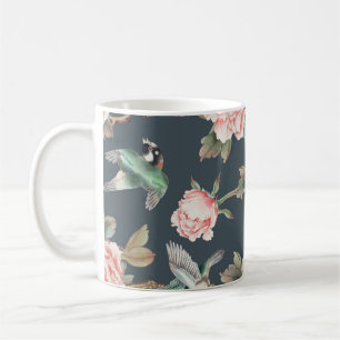 Mug Tissu de découpage rose Vintage floral