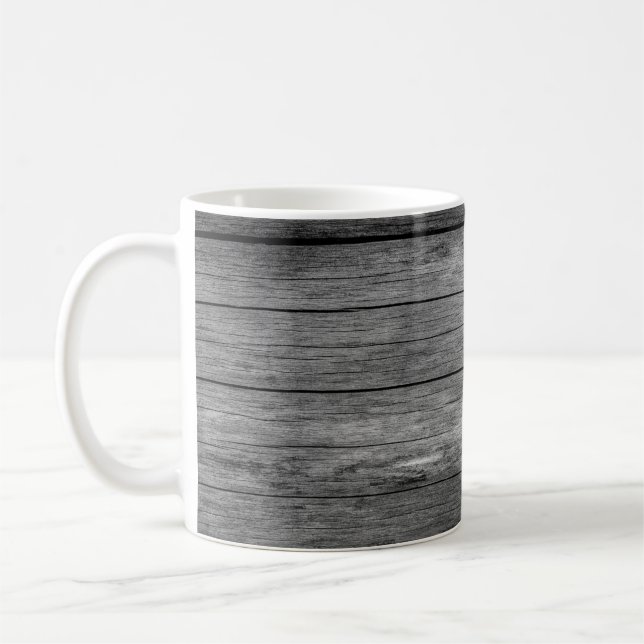 Mug Tissu de grain gris de bois (Gauche)