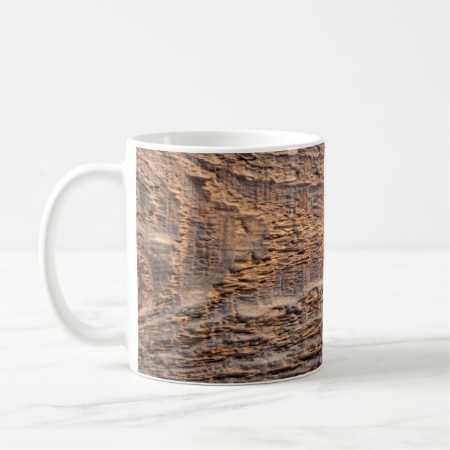 Mug Tissu de la vue supérieure du bois ancien. abstrai (Gauche)