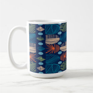 Mug Tissu de moisissure tribale des Caraïbes : bleu fe