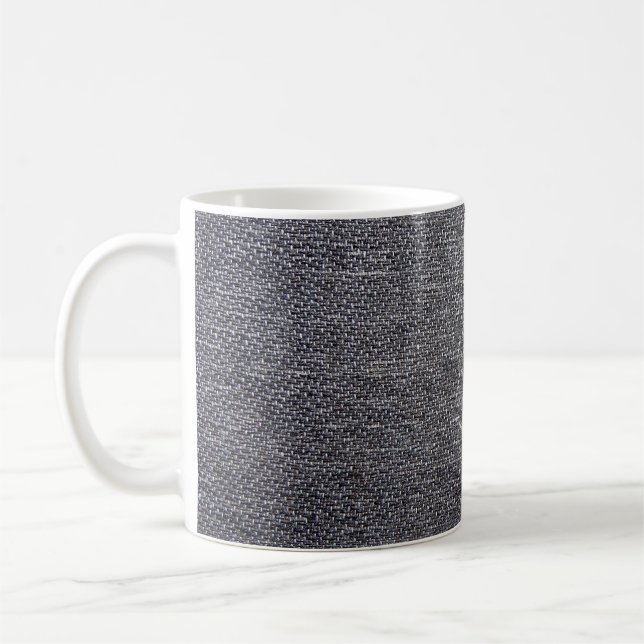 Mug tissu gris noir (Gauche)