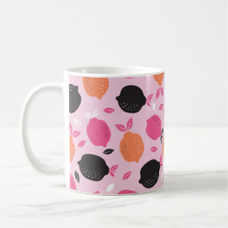 Mug Tissu motif sans soudure en agrumes. retour d'illu