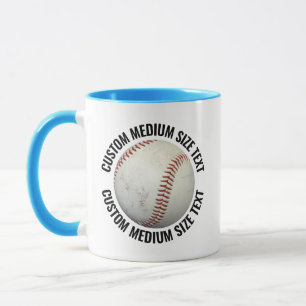 Mug Tissu moyen BLEU CLAIR Combo 11oz Baseball personn